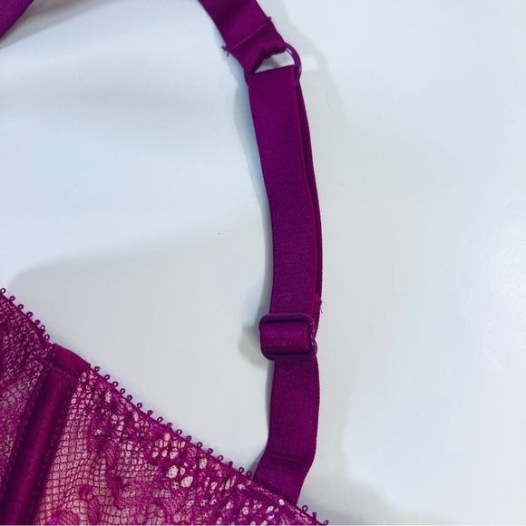 Victoria's Secret 34D Very Sexy Push Up Demi Corset Bra Top Lace Bow Details - Picture 6 of 10